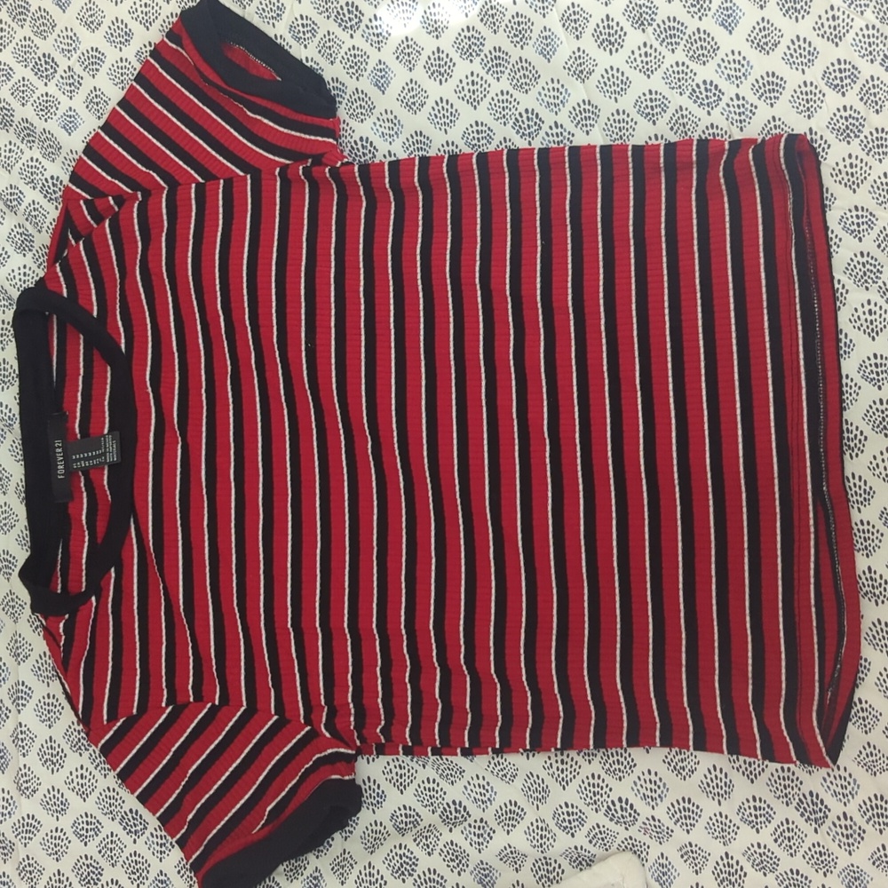 Red and Black Striped T-Shirt